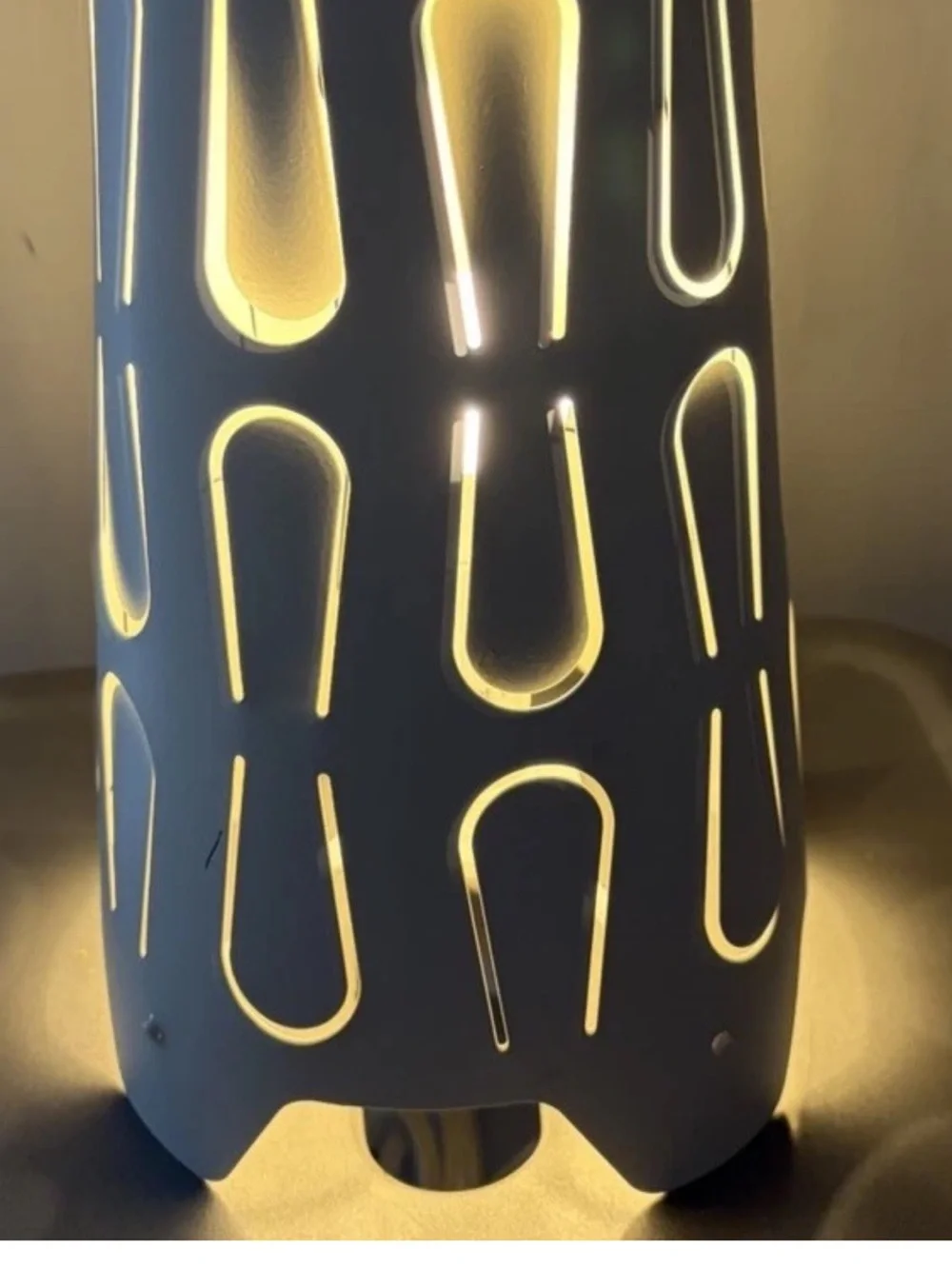 90s IKEA KAJUTA Lamp David Wahl Design White Adjustable Cutout Metal 12